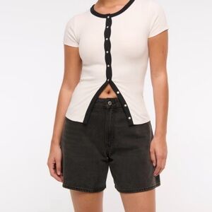 Curvy love Abercrombie & Fitch Dark Gray Jean Shorts